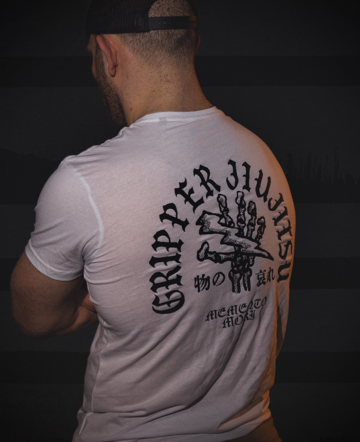 Piked Head Tee | White Gripper Jiu Jitsu T shirt